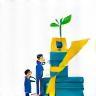Icon representing growth and development