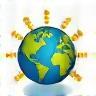 Icon representing global reach