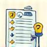 Icon representing a flawed survey