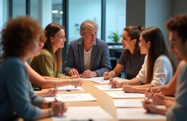 Group of people participating in a training workshop